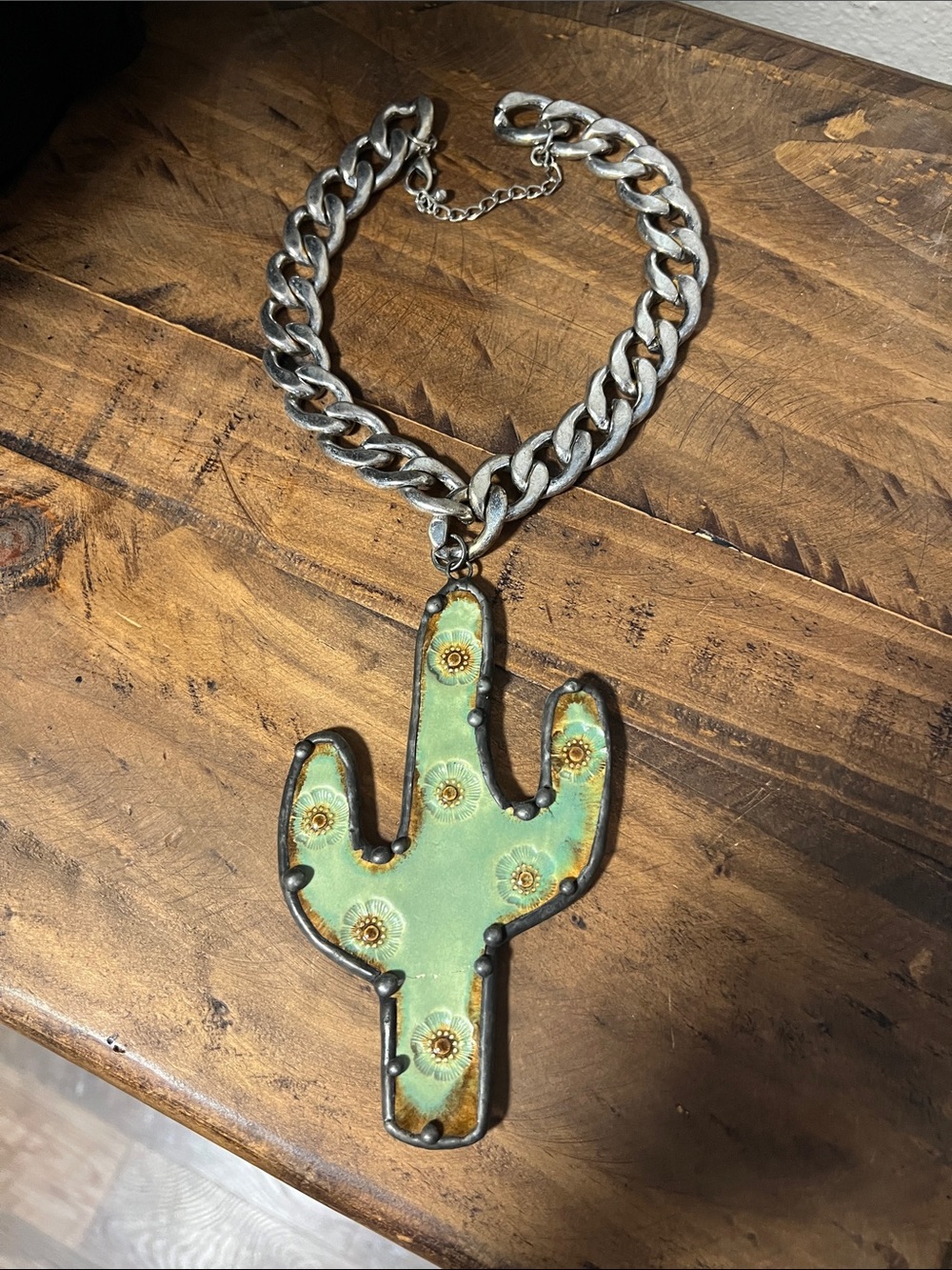 Art by Amy Green Cactus Pendant Necklace - Home Accents